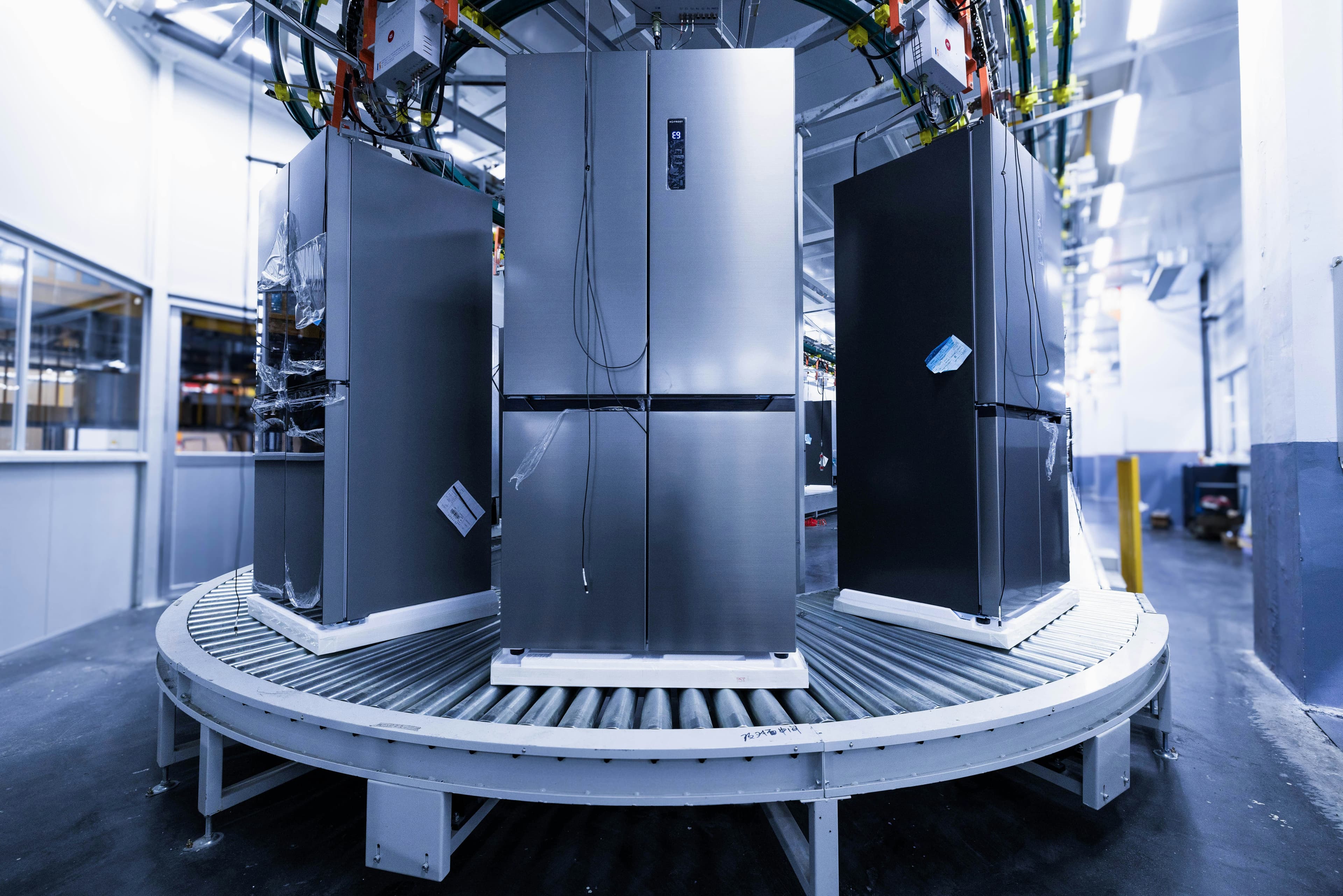 Línea de fabricación de equipos de refrigeración comercial